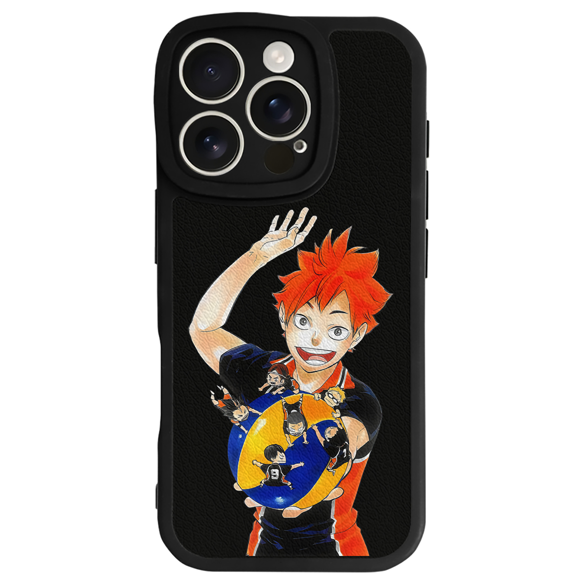 （画像用） ハイキュー!! Haikyu!! 【iPhone 16シリーズ対応】シリコンスマホケース（レザー調） 材質：シリコン